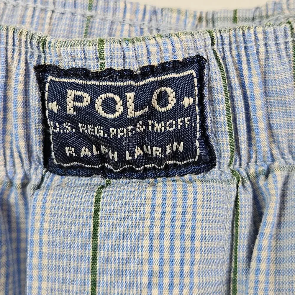Polo Ralph Lauren Blue Plaid Pajama Lounge Sleepwear Bottoms‎ | Men's XL | 40-42